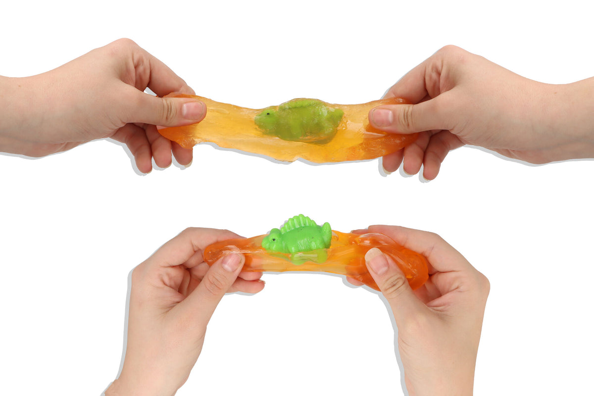 Single Dinosaur Egg with Squishy Baby Dinosaur in Slime