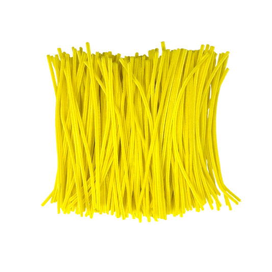 Pack of 250 Yellow Coloured Pipe Cleaners 30cm x 6mm Craft Chenille Stems