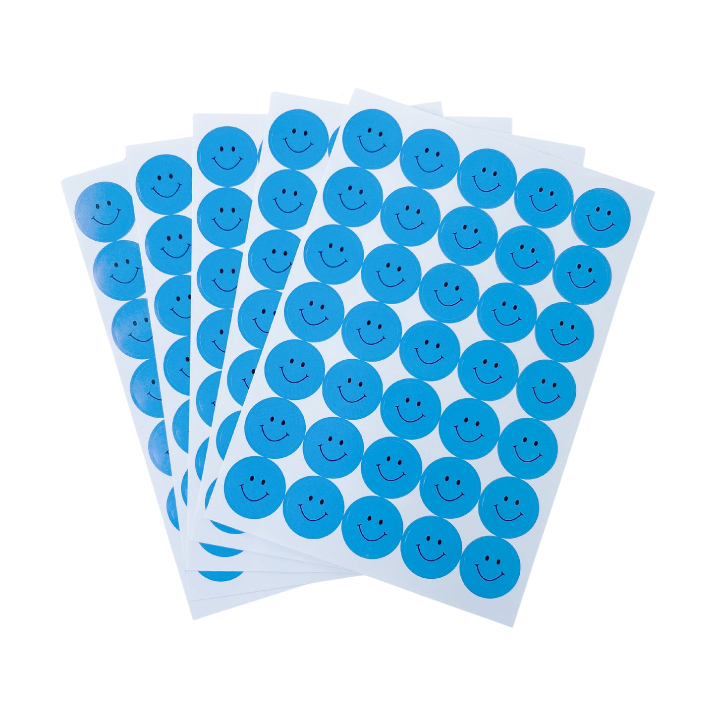 Pack of 420 Blue Smile Face 24mm Self-Adhesive Labels