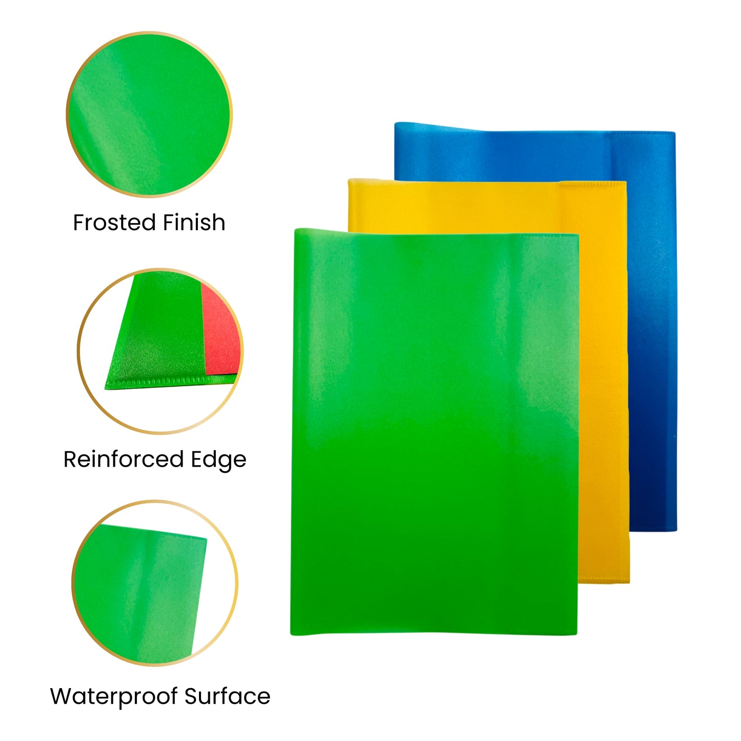 Pack of 10 A4 Frosted Green Exercise Book Covers