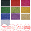 Pack of 10 A4 Assorted Colour Glitter Craft Paper