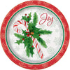 Pack of 8 Candy Cane Christmas Round 7" Dessert Plates