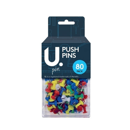 Pack of 80 Push Pins
