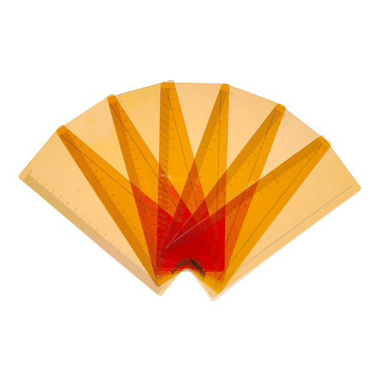 Pack of 24 Peach 191x70mm Dyslexia Overlay Reading Rulers – PET Material, Rounded Corners