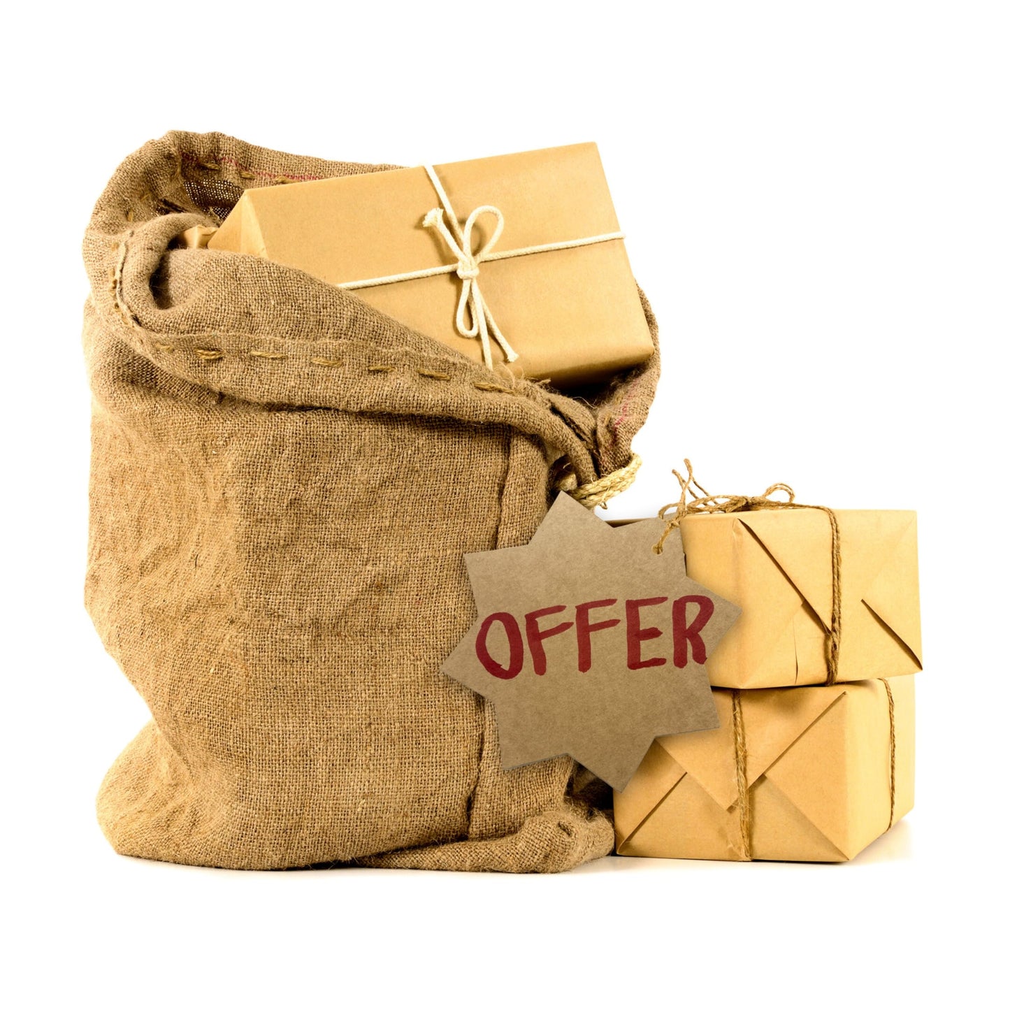 Pack of 1000 Brown Kraft Stars 42 x 42mm
