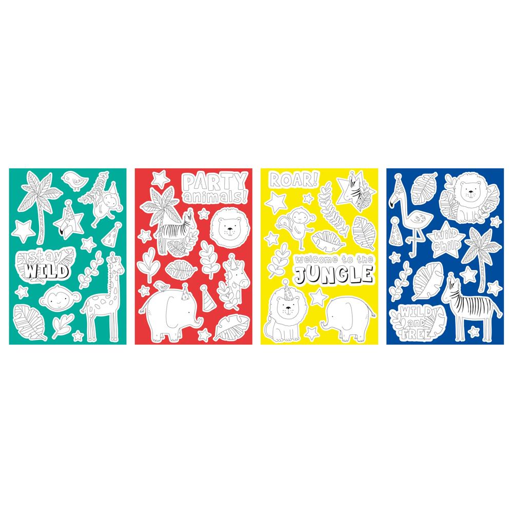 Jungle Colour Your Own Stickers