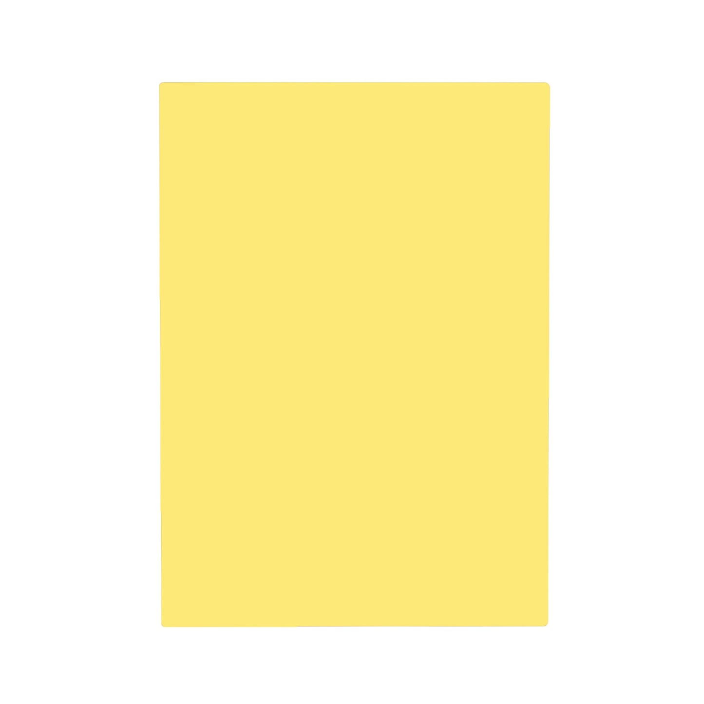 Pack of 16 A5 Plain Yellow Dyslexia Overlay Reading Sheets – PET Material, Rounded Corners