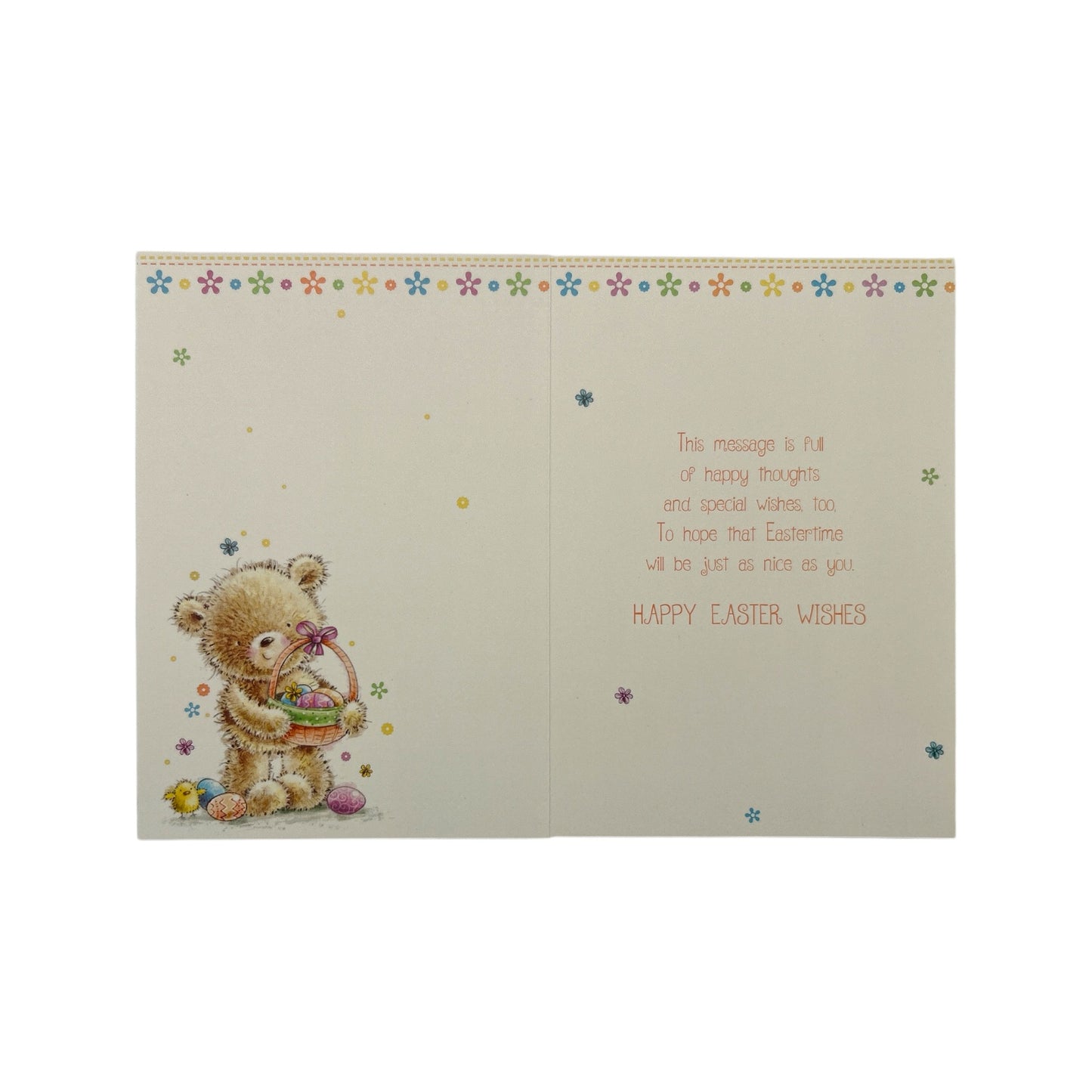 For A Special Niece Cute Teddy & Eggs Design Easter Card