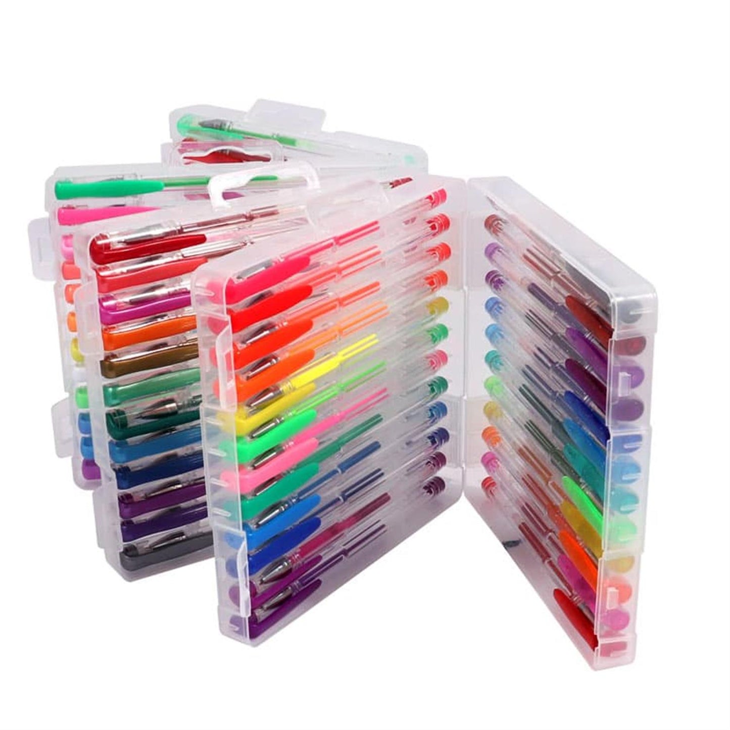 Pack of 60 Assorted Coloured Gel Ink Pens Set - Primary, Pastel, Metallic, Neon, Glitter