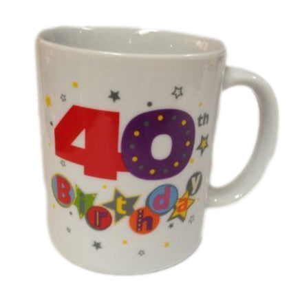 Happy 40th Birthday China Mug - Talking Pictures Fanfare Collection