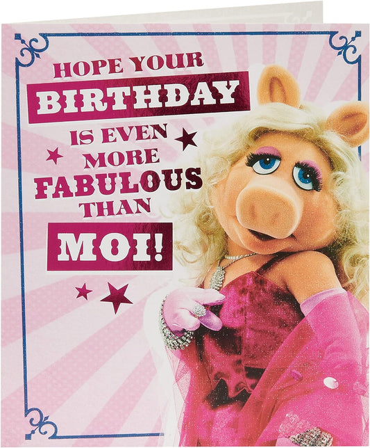 Disney The Muppets Miss Piggy Design Birthday Card
