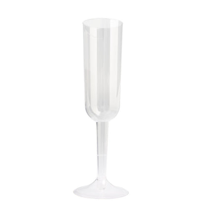 Pack of 4 Premier Stylz Brand Clear Plastic Champagne Flutes 7oz