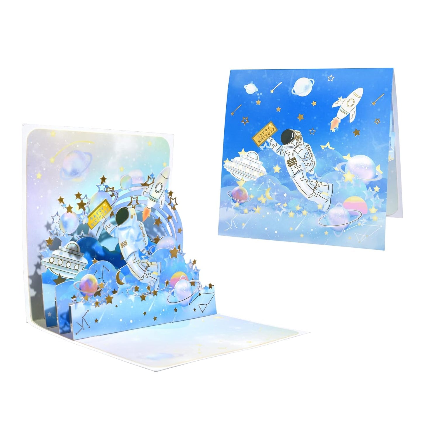 Space Astronaut 3D Pop Up Greeting Card