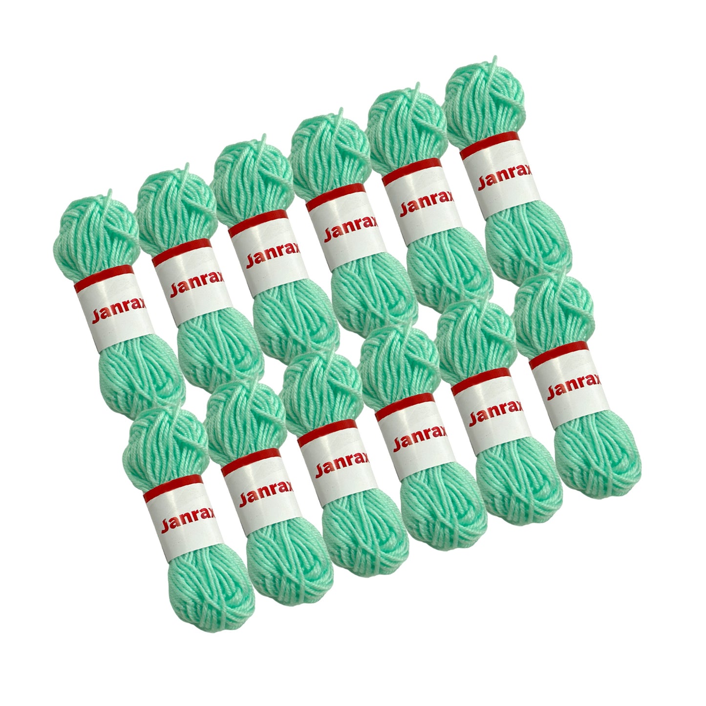 Pastel Green Acrylic Yarn Roll – 10g, 4 Strand 8 Ply Knitting Wool