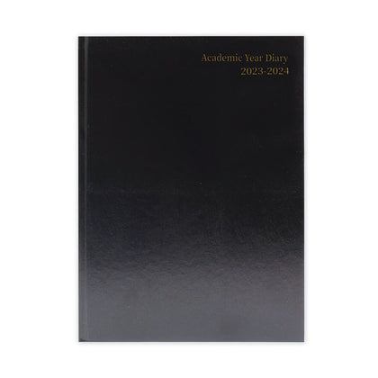 2023-2024 A4 Week to View Black Academic Diary