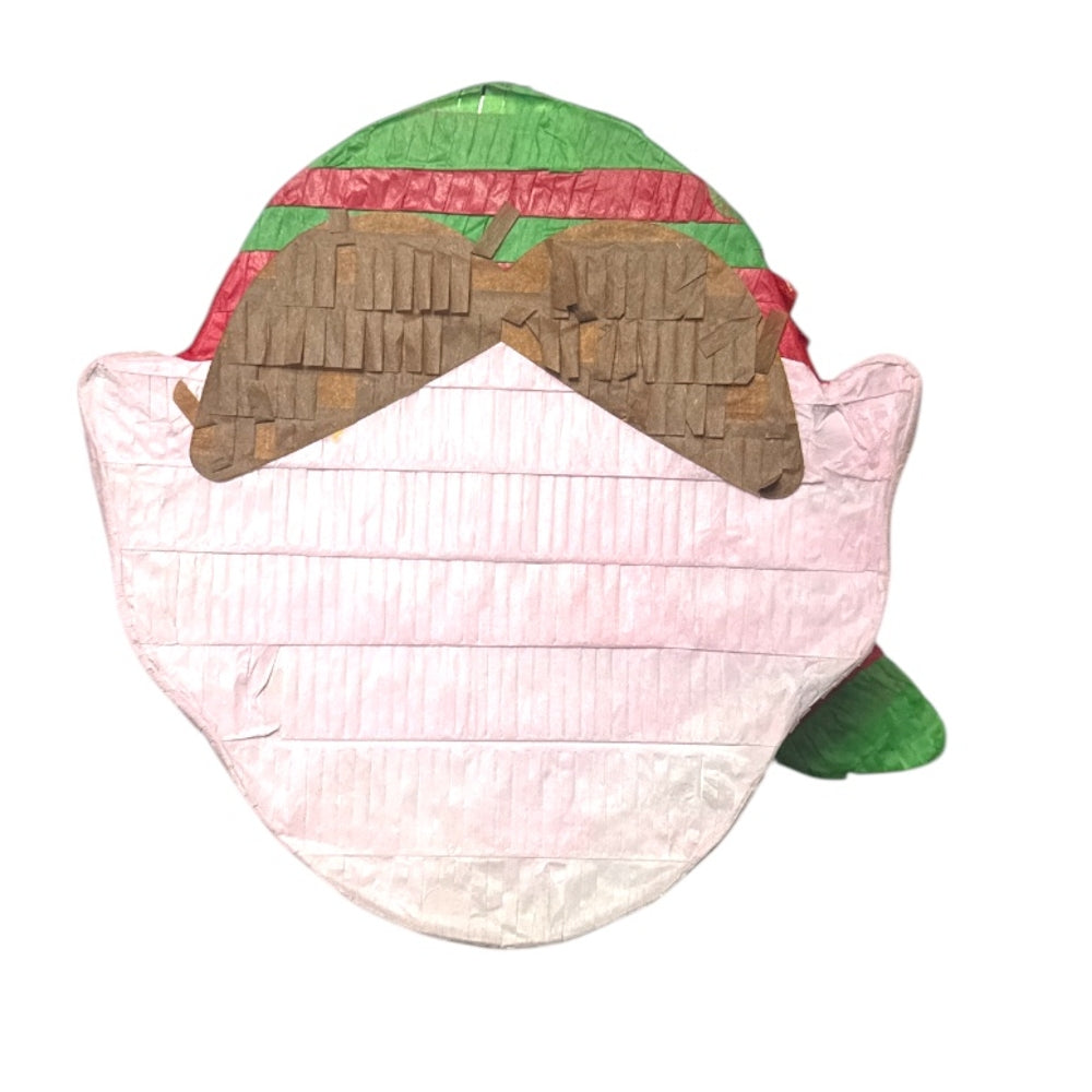Xmas Elf Head Shaped Pinata With Face Stickers
