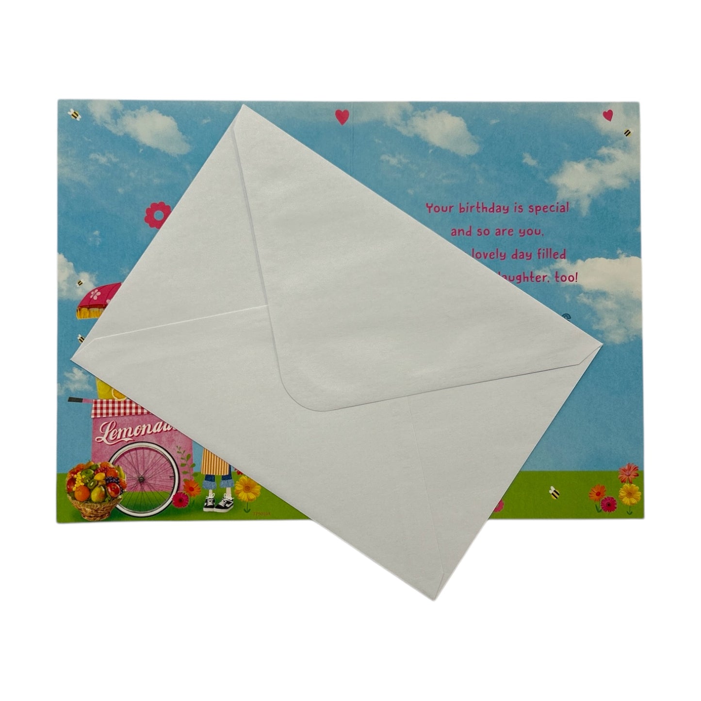 Age 09 Female Juvenile Trendy Pops Girl with Lemonade Design Birthday Card