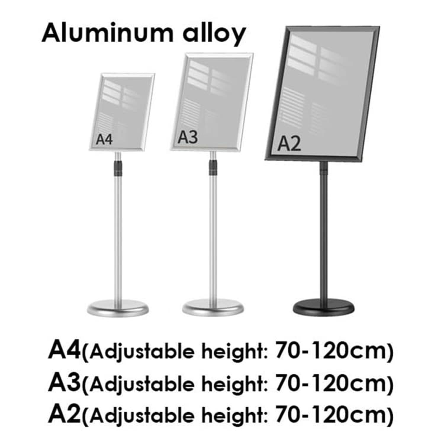 A2 Mobile Aluminum Alloy Poster Stand – Adjustable Height Display ...