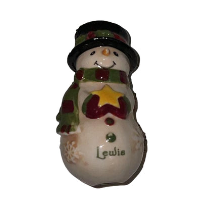 Personalised snow man - Christmas decorations - Gift ornament - Lewis