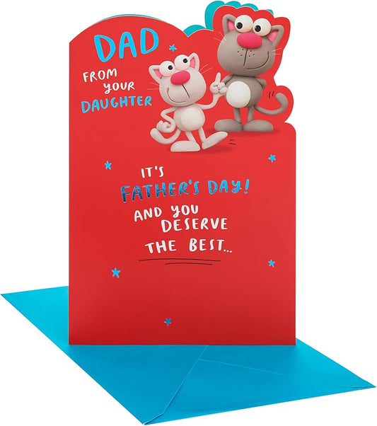 Cats Design for Dad from Daughter Father's Day Card