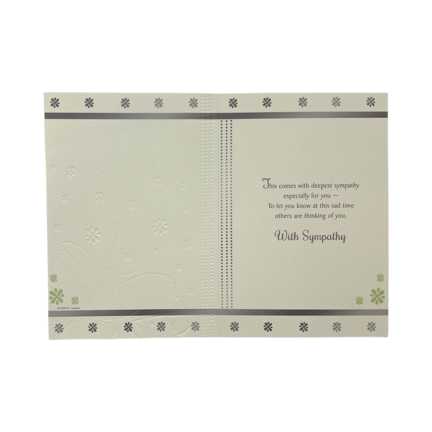 Loss Of Wife White Lily Flower Design Sympathy Card