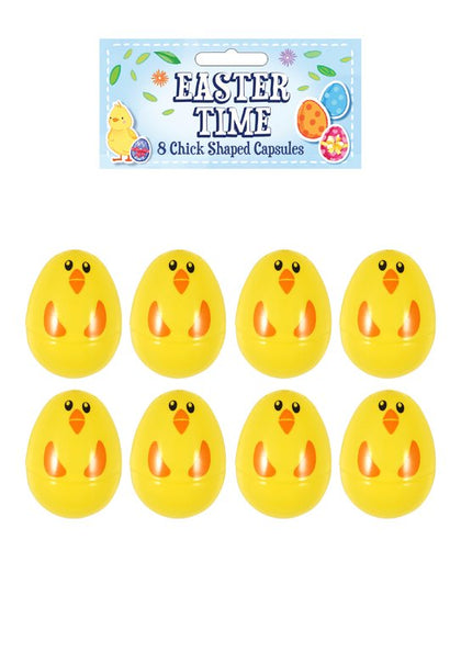Pack of 24 6cm Chick Shaped Easter Egg Capsules