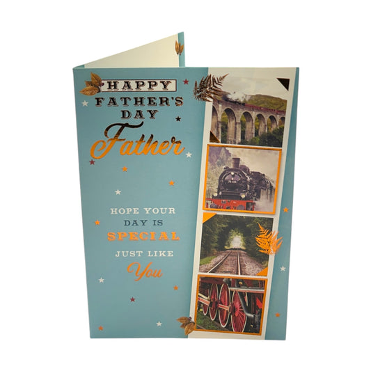 Vintage Style Photographic Train Design Father's Day Card