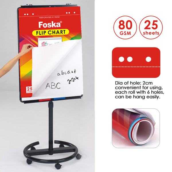 25 Sheets Flip Chart Paper Pad 23" x 32" Choice Wholesale