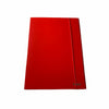 Red Laminated Card 3 Flap Folder with Elastic Closure 600gsm