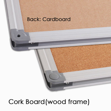 Aluminium Framed Corrugated Notice Cork Bulletin Board 45 x 60cm