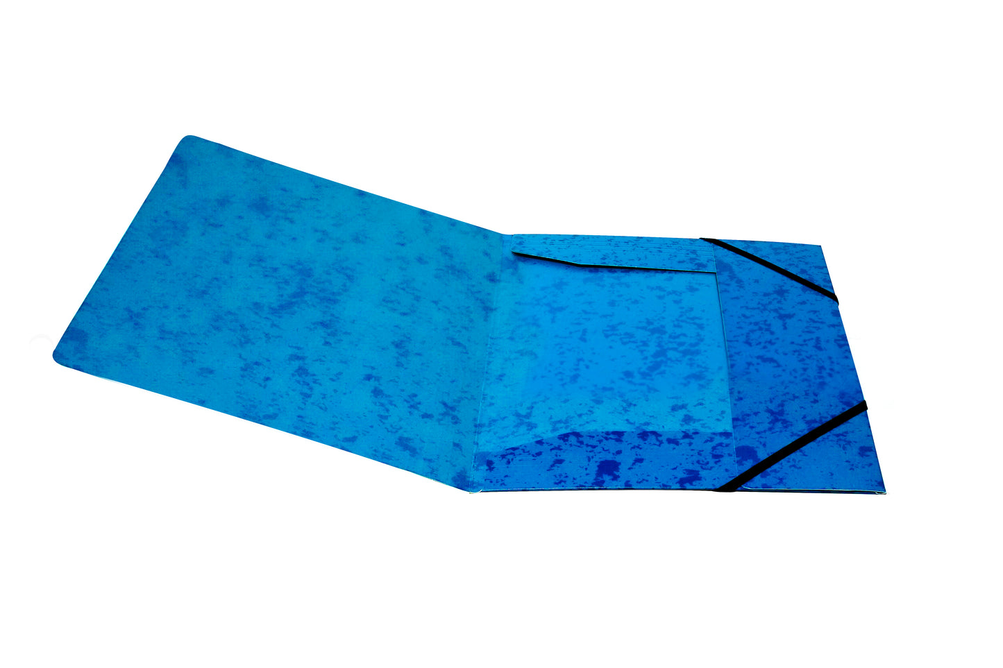 Pack of 12 A4 Blue Card 3 Flap Folders With Elastic Closure