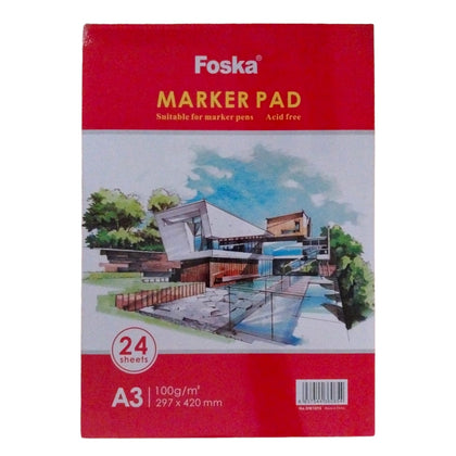 A3 24 Sheets Top Glued Open Marker Pad