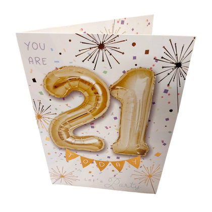 You are 21 Let's Party Balloon Boutique Greeting Card