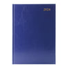 Janrax 2024 A4 2 Pages Per Day Blue Desk Diary