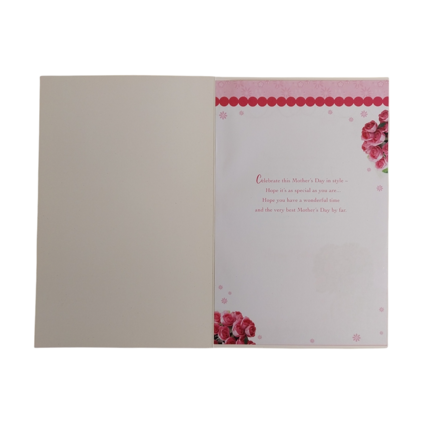 To My Wife Lovely Pink Colour Window Design Mother's Day Card