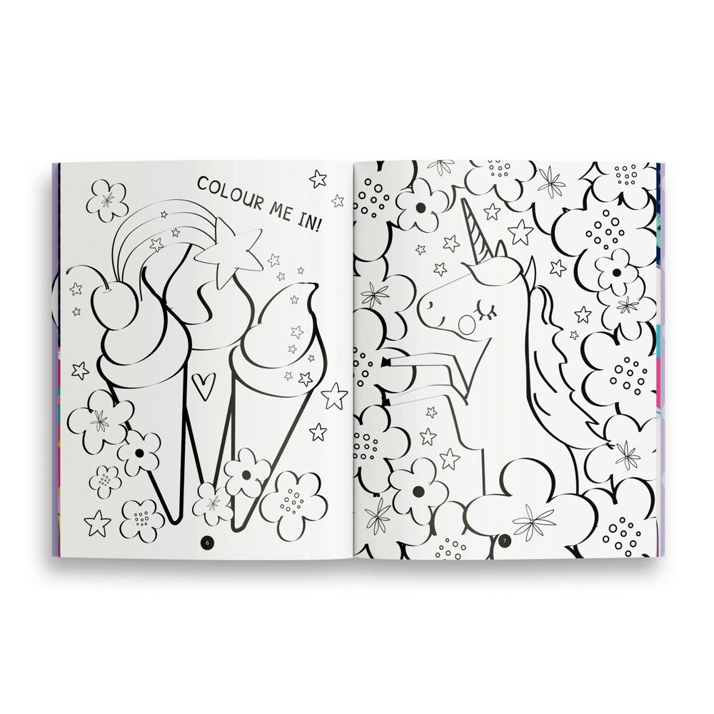 24 Pages Unicorn Activity Book with Stickers