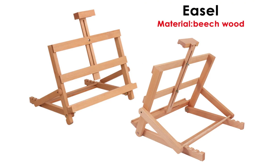 Art Beech Wood Adjustable Tabletop Painting Easel 43 x 36 x 24cm ...