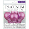 Pack of 6 Pink Platinum 11" Latex Balloons