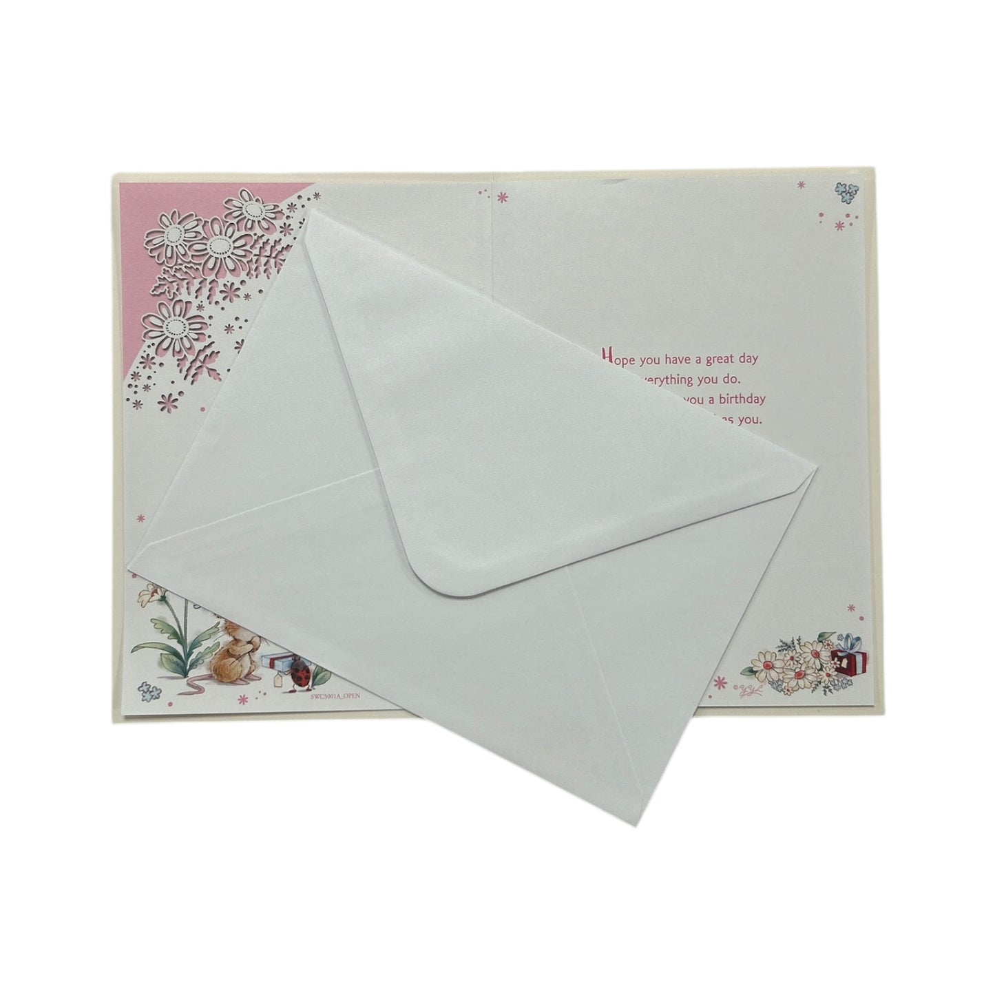 Special Mum Cute Mouse with Flowers Design Birthday Card