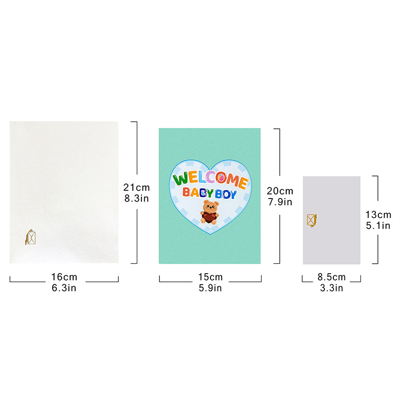 Bundle of Joy Welcome Baby Boy 3D Pop Up Greeting Card