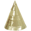 Pack of 4 Mini Gold Foil Fringe Party Hats