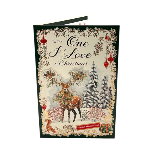 Winter Scene Design To The One I Love Christmas Card