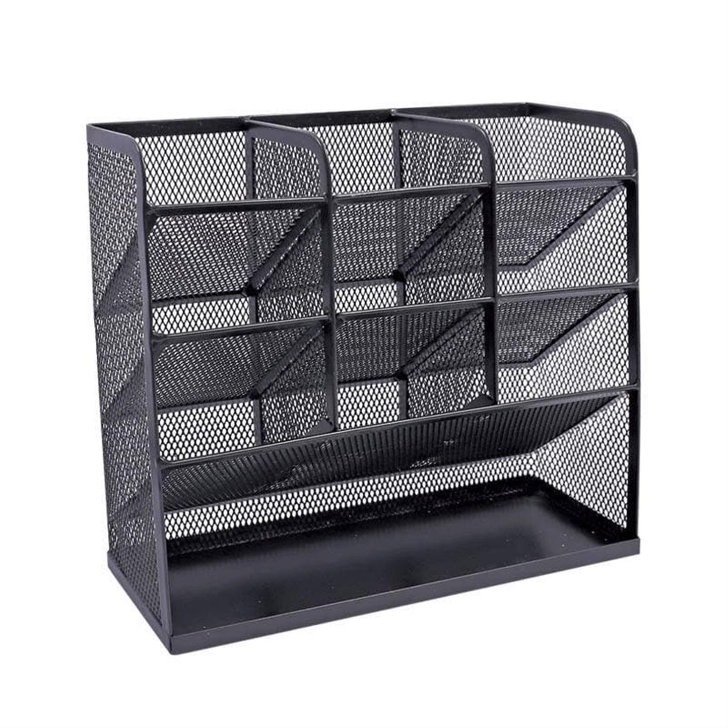 4 Tier Vertical Black Detachable Metal Mesh Organizer 27 x 8 x 20.6cm