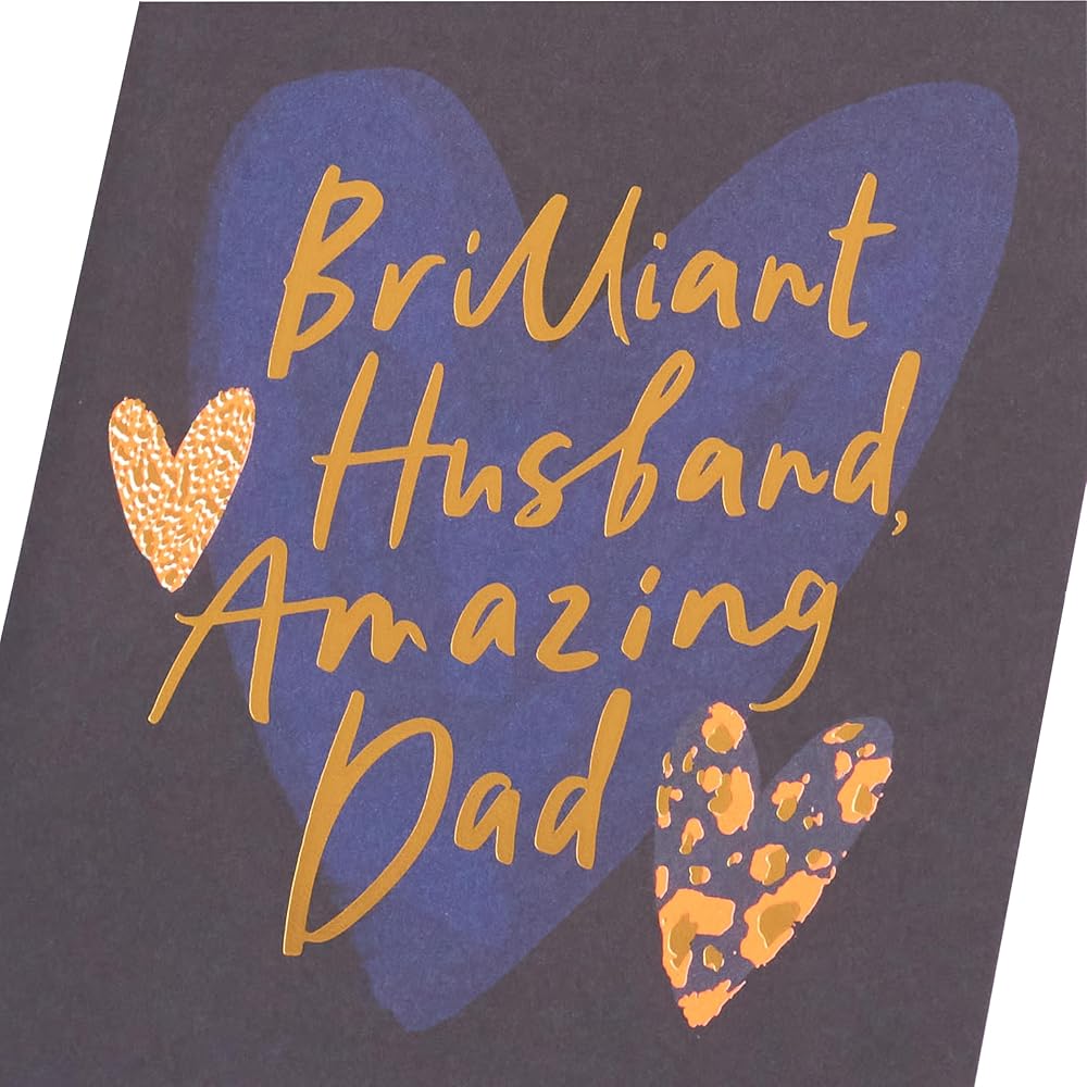 Hearts Design for Husband Father's Day Card