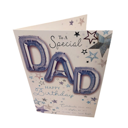 To a Special Dad Happy Birthday Balloon Boutique Greeting Card