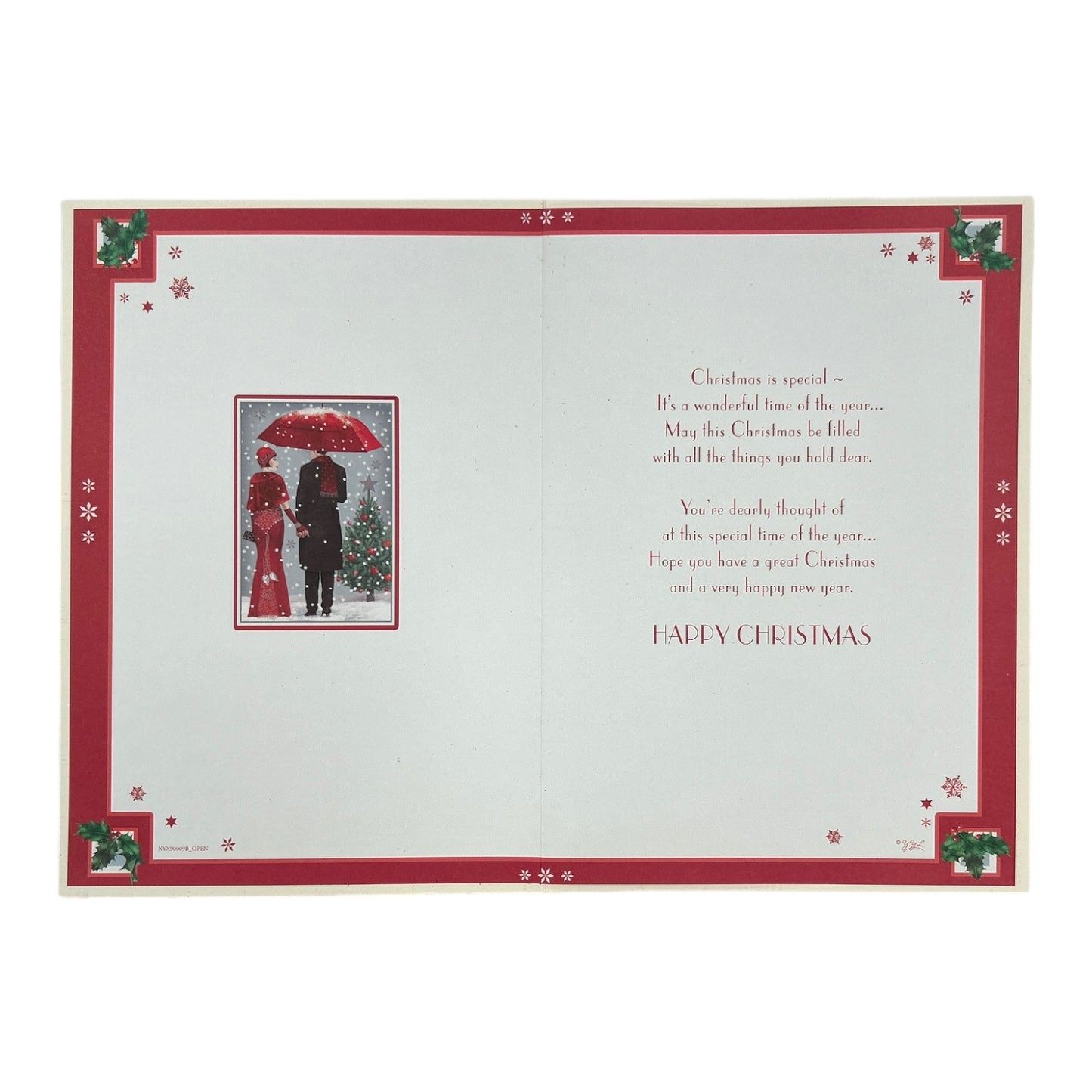 To Both of You Lovely Couple With Snowy Scene Design Christmas Card
