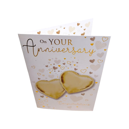 On Your Anniversary Congratulations Balloon Boutique Greeting Card