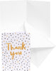 Black & Gold Spotty Design Multipack of 10 Thank You Cards with Envelopes