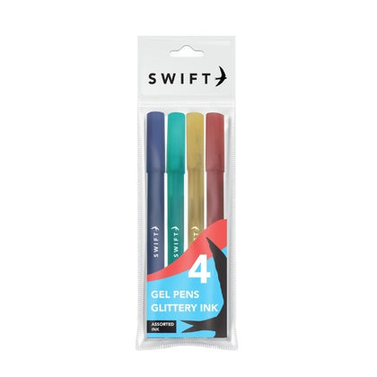 Pack of 4 Assorted Glitter Gel Pens