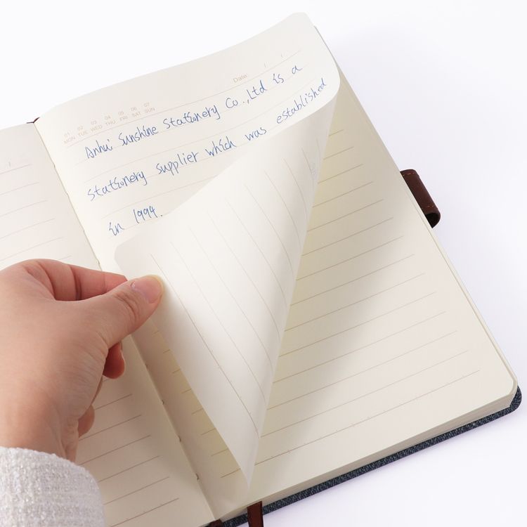 Single B5 96 Sheets Ruled PU Leather Hardcover Notebook